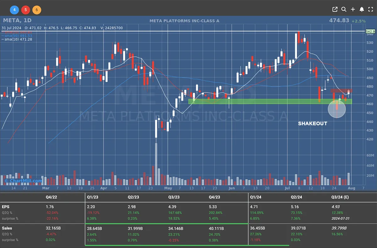 META daily chart